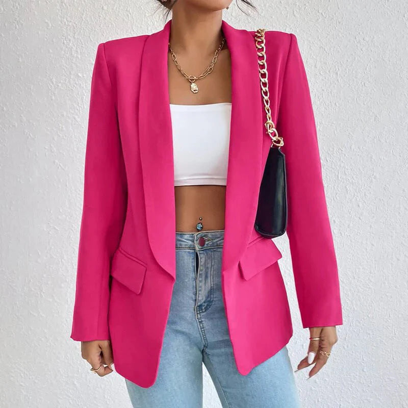 Langer Damen Blazer mit Kragen