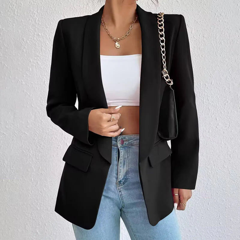 Langer Damen Blazer mit Kragen
