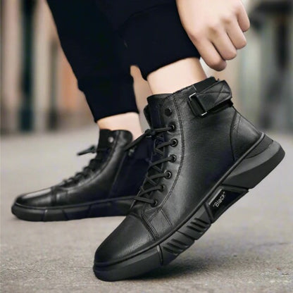 Herren Stiefeletten mit Reißverschluss und flexibler Sohle