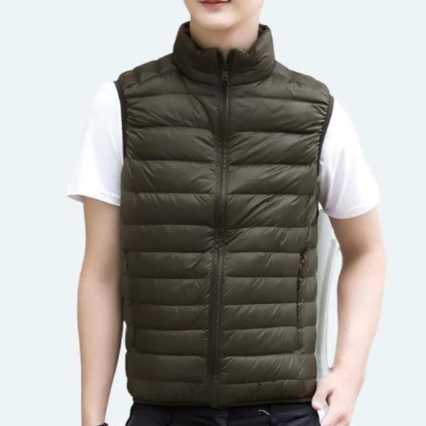 Herren Leichtsteppweste mit Reißverschluss