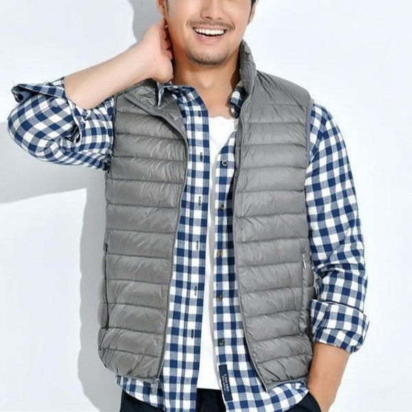 Herren Leichtsteppweste mit Reißverschluss