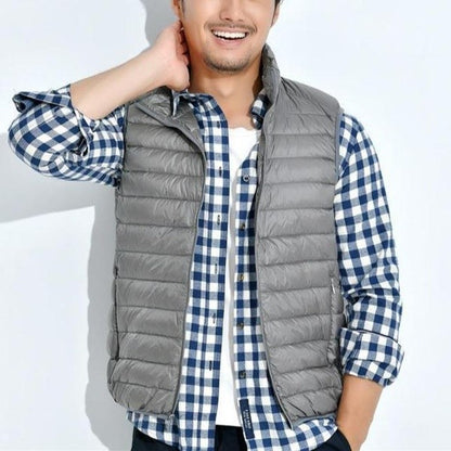 Herren Leichtsteppweste mit Reißverschluss