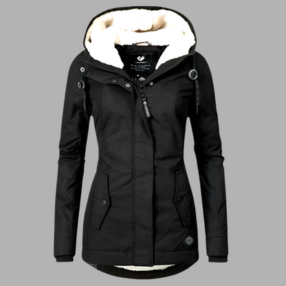 Winterjacke für Damen mit Kapuze & Reißverschluss – Warm & Wetterfest