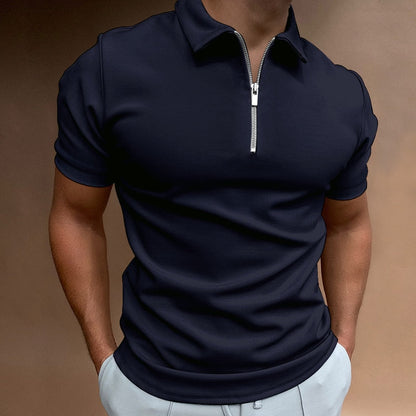Poloshirt mit Reißverschluss und Kragen