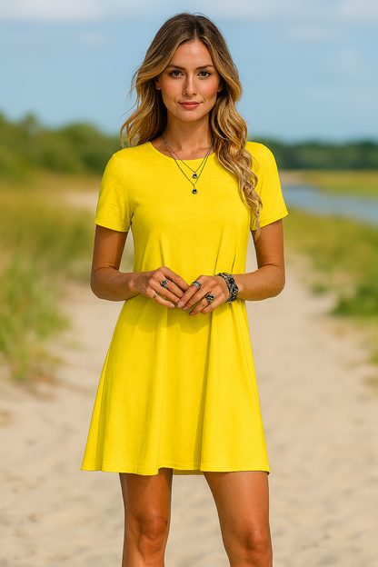 Stilvolles Kurzärmliges Kleid für Damen