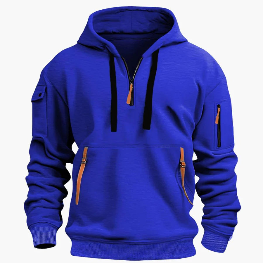 Hoodie mit Reißverschlussdetails und Fronttasche
