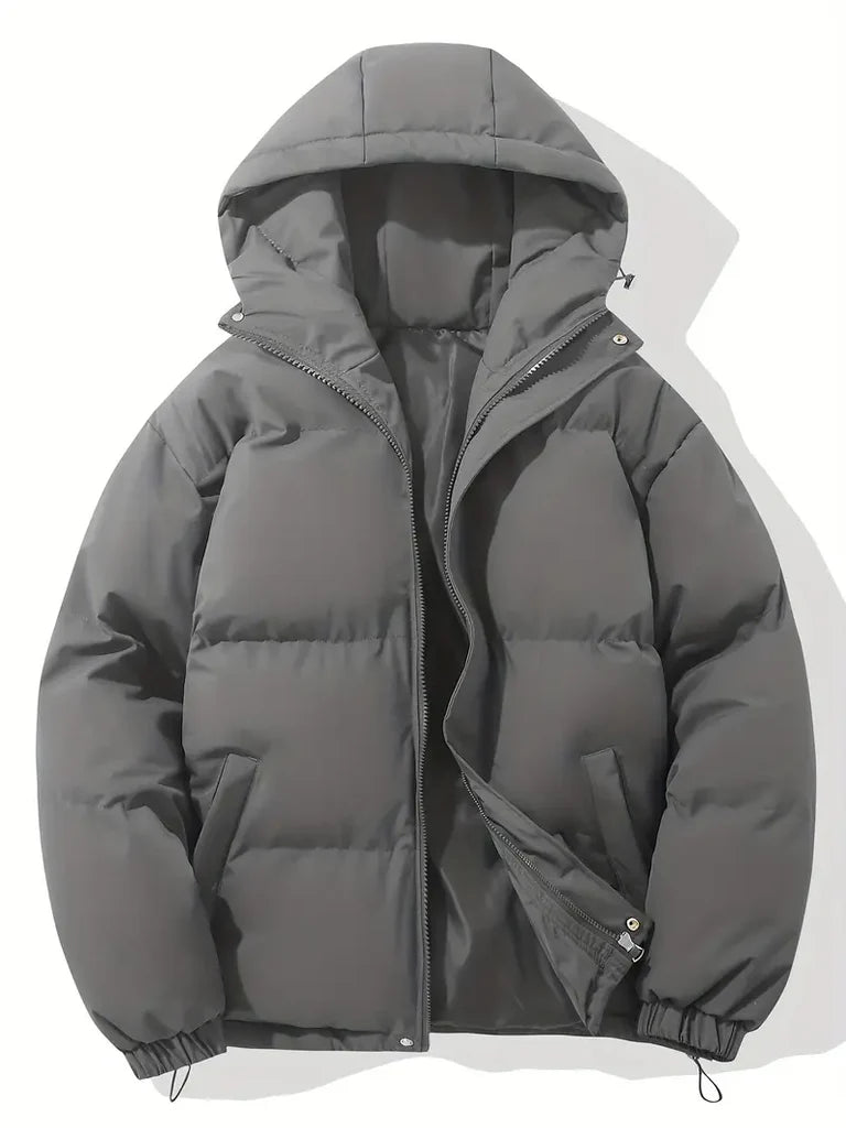 Stilvolle kurze Steppjacke für Damen mit Kapuze und Reißverschluss