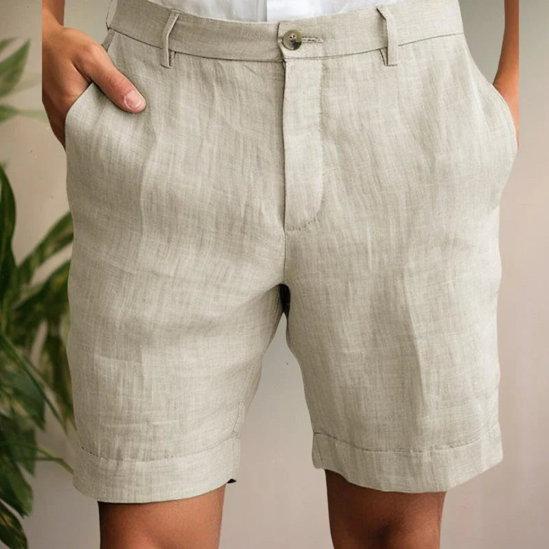 Herren-Shorts mit Gürtelschlaufen und seitlichen Taschen