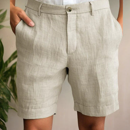 Herren-Shorts mit Gürtelschlaufen und seitlichen Taschen