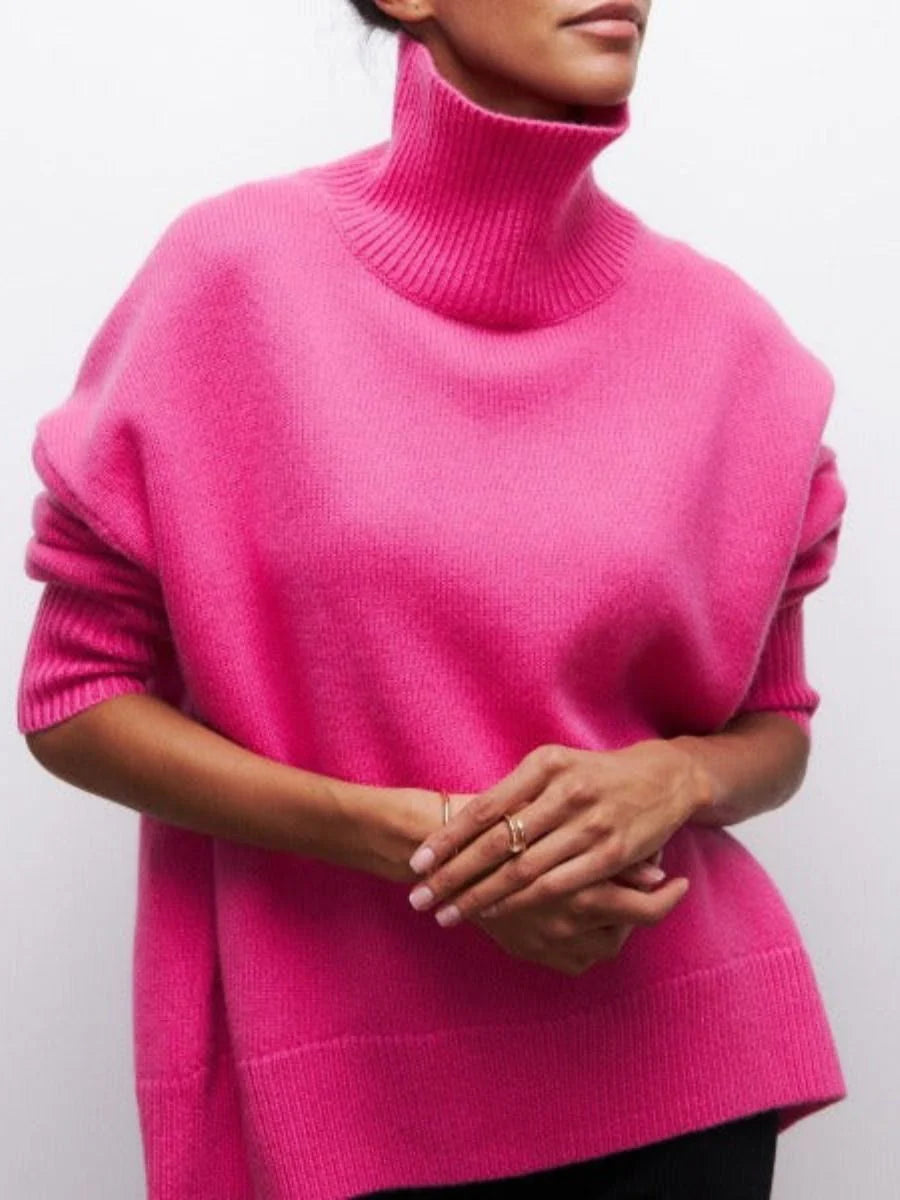 Damen eleganter Pullover mit Rollkragen