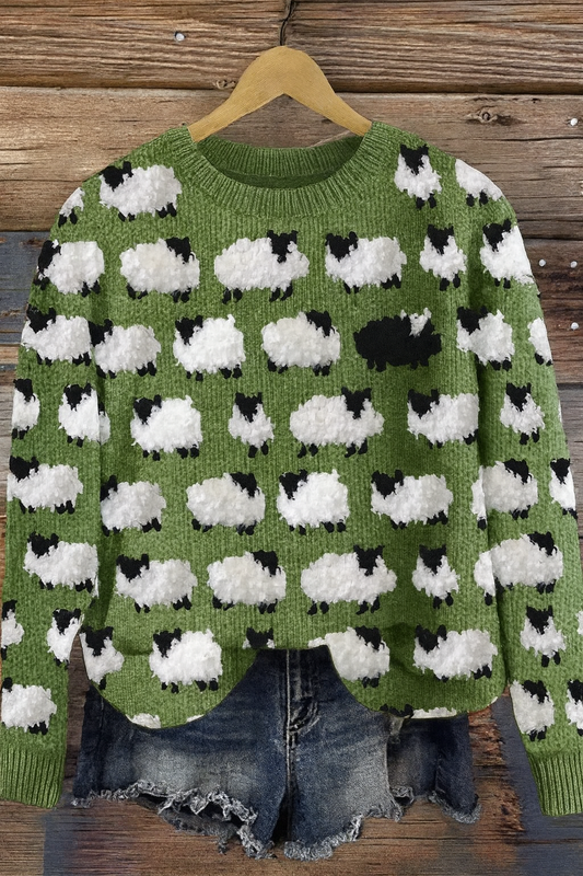 Damen Weihnachts Strickpullover | Kurz
