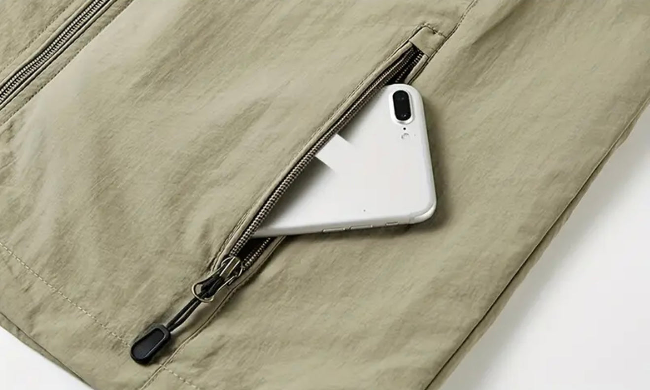 Leichte Herren Weste mit Reißverschluss und Taschen