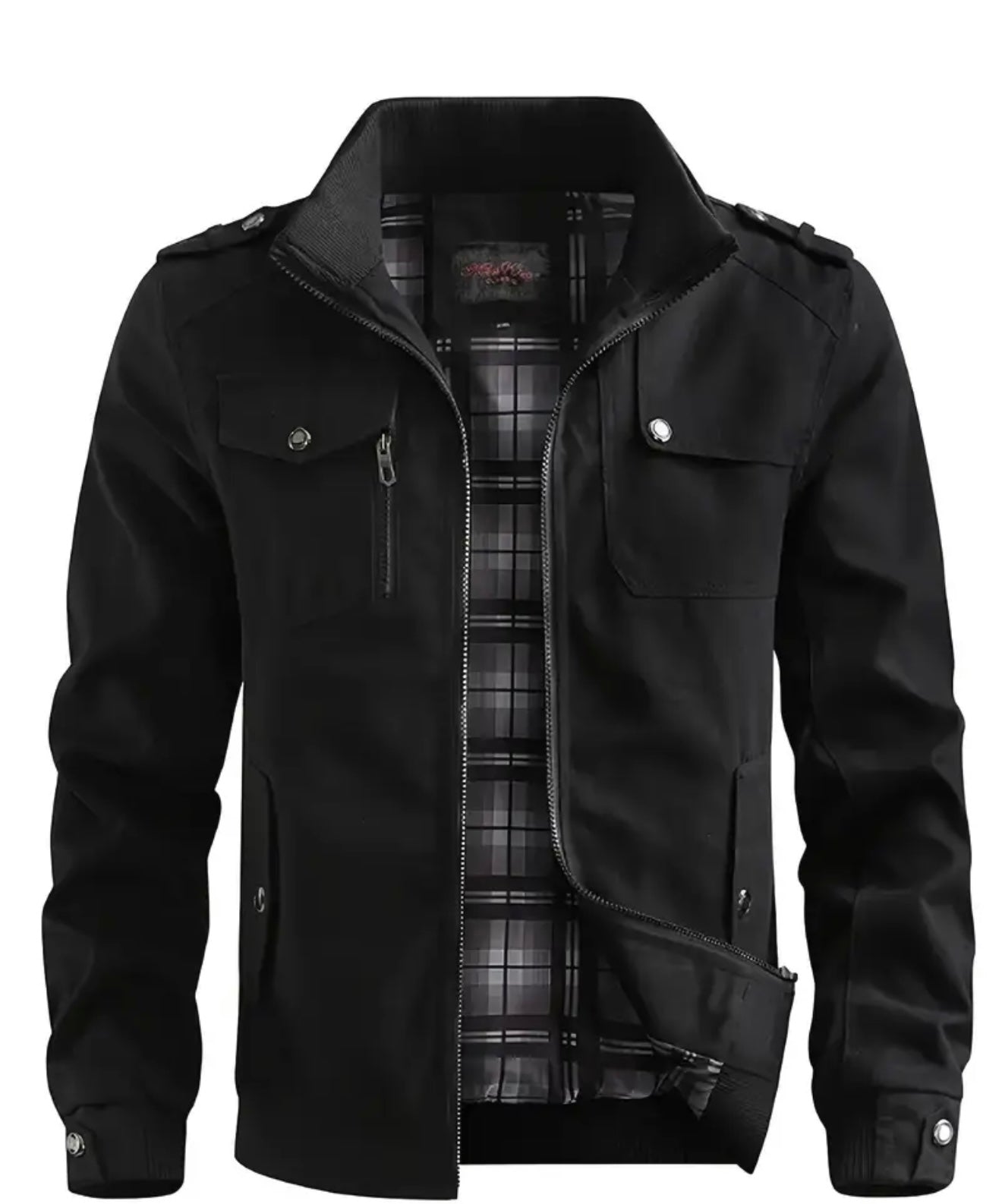 Herren Übergangsjacke mit Stehkragen und Reißverschluss