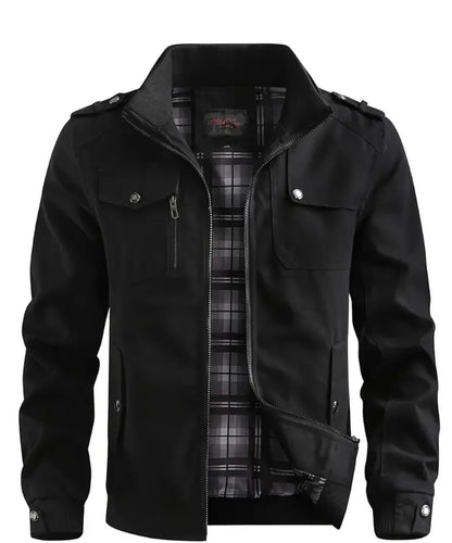 Herren Übergangsjacke mit Stehkragen und Reißverschluss