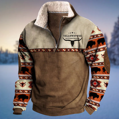 Herren warmer Pullover mit hohen Kragen | Norweger