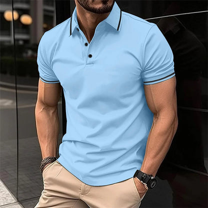 Klassisches Herren Poloshirt mit Kontrastdetails