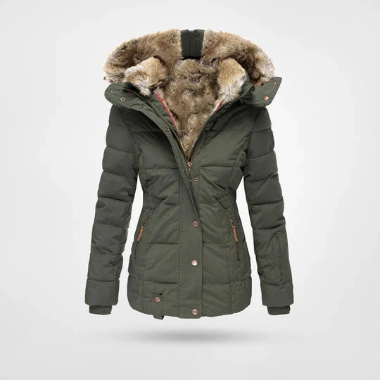 Damen-Winterjacke mit Fellkapuze – Warme & Stilvolle Parkajacke