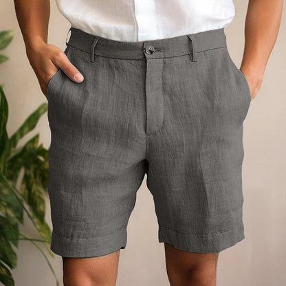 Herren-Shorts mit Gürtelschlaufen und seitlichen Taschen