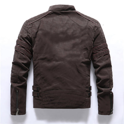 Premium Biker Jacke für Herren mit Reißverschluss