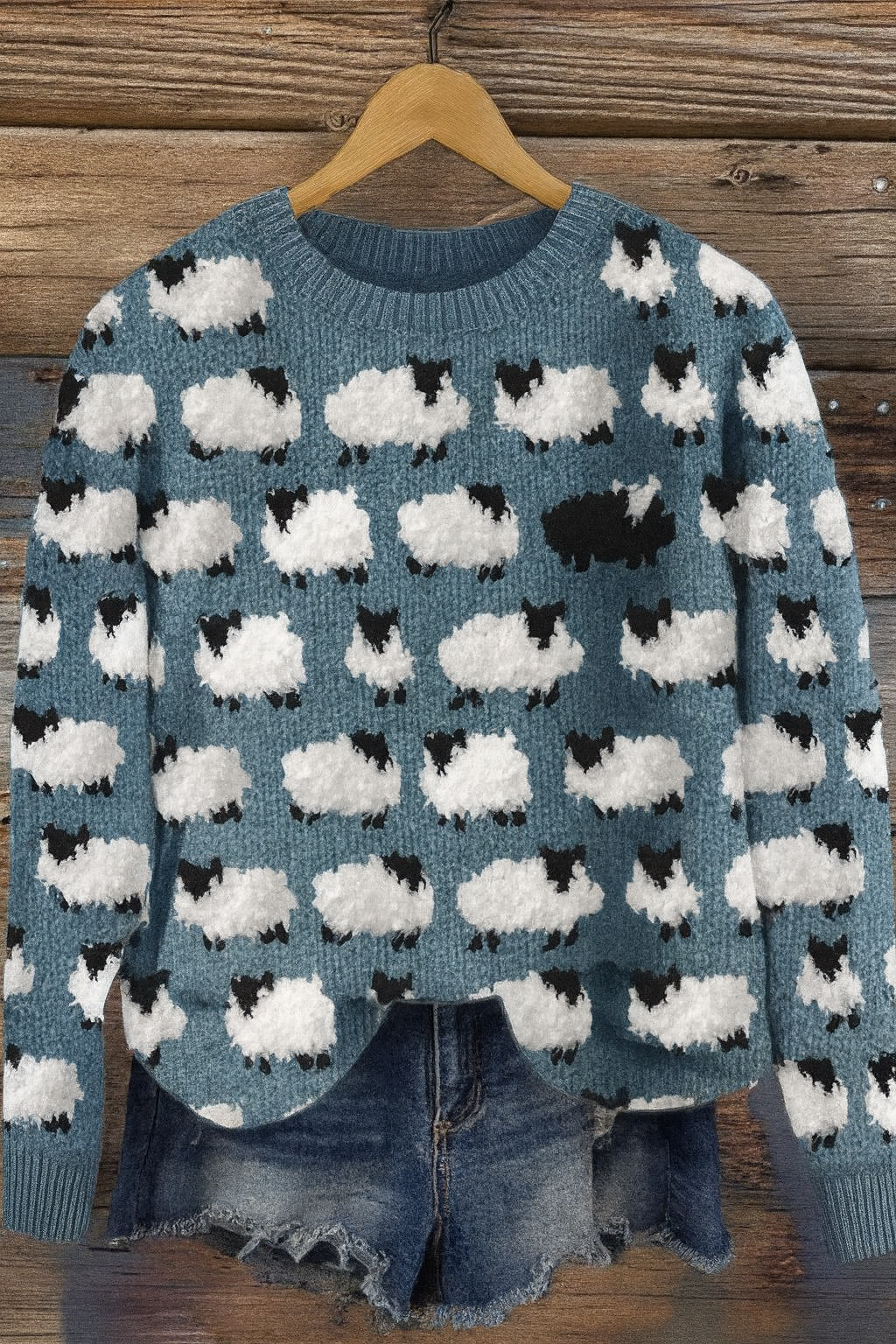 Damen Weihnachts Strickpullover | Kurz