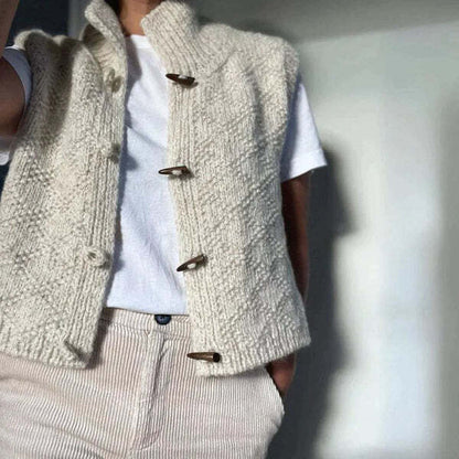 Damen Strickweste mit Stehkragen | Warm