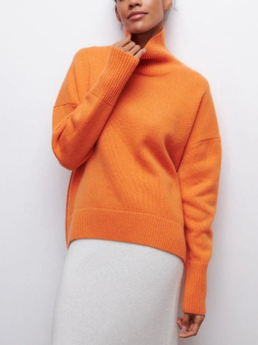 Damen eleganter Pullover mit Rollkragen