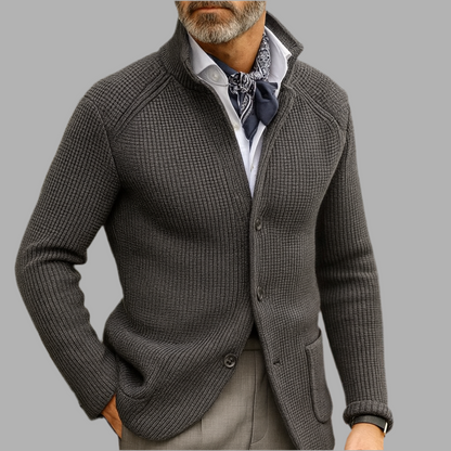 Herren-Strickjacke mit Kragen | Warm aus Strick