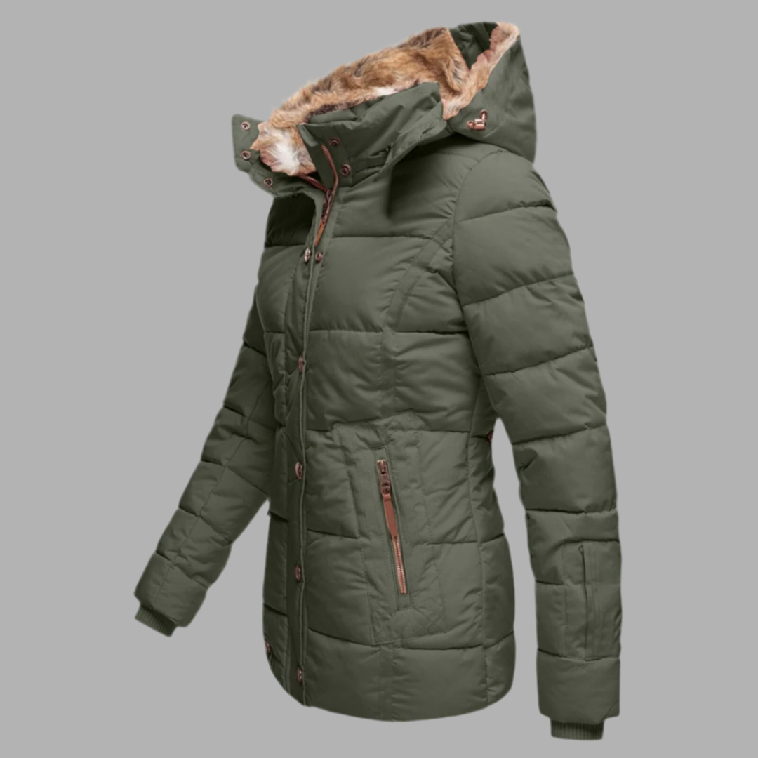 Damen-Winterjacke mit Fellkapuze – Warme & Stilvolle Parkajacke