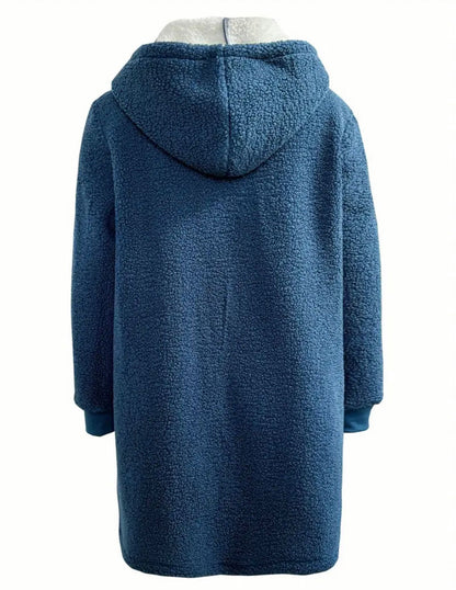 Weiche Lange Kapuzenjacke für Damen