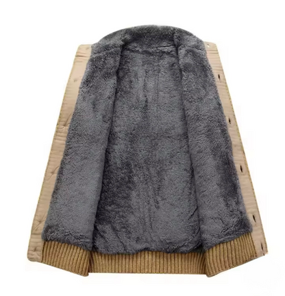 Warme Herren Strickjacke mit Innenfutter | Norweger
