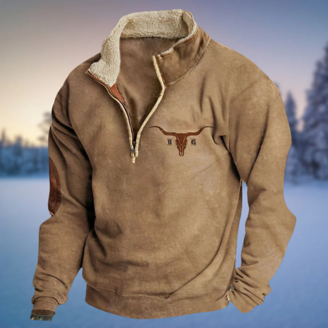 Herren warmer Pullover mit hohen Kragen | Norweger