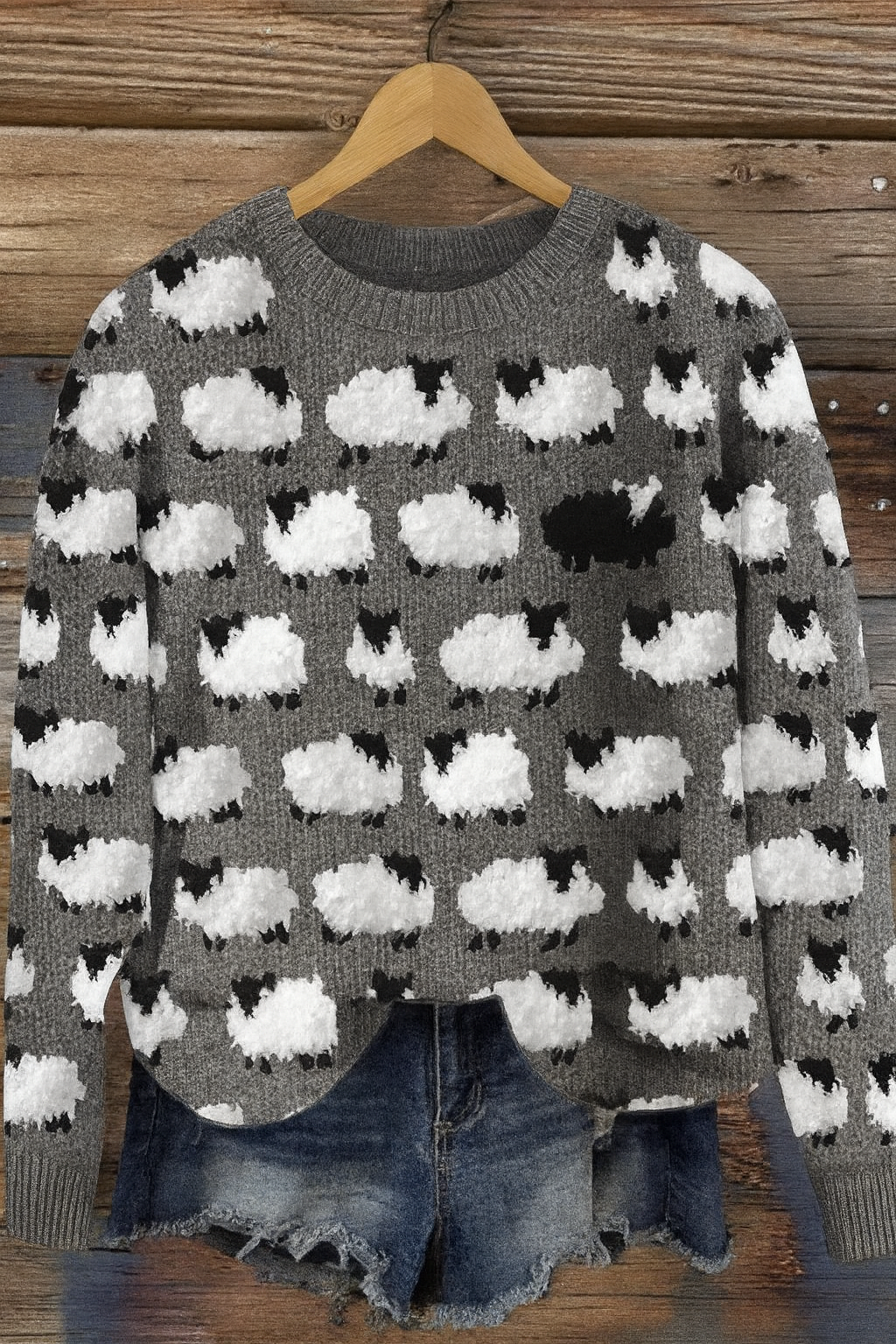 Damen Weihnachts Strickpullover | Kurz