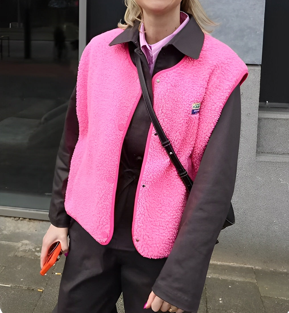 Damen Weste mit Reißverschluss und Stehkragen