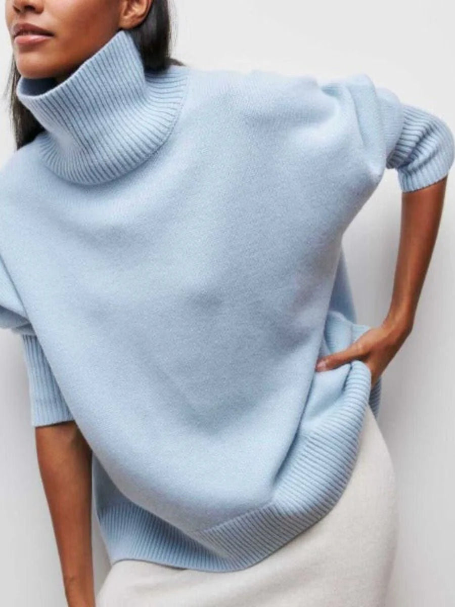 Damen eleganter Pullover mit Rollkragen