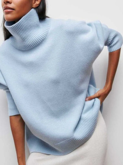 Damen eleganter Pullover mit Rollkragen