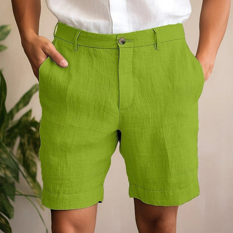 Herren-Shorts mit Gürtelschlaufen und seitlichen Taschen