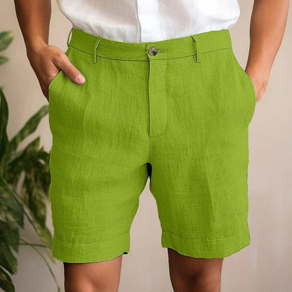 Herren-Shorts mit Gürtelschlaufen und seitlichen Taschen