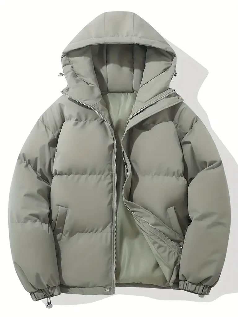 Stilvolle kurze Steppjacke für Damen mit Kapuze und Reißverschluss