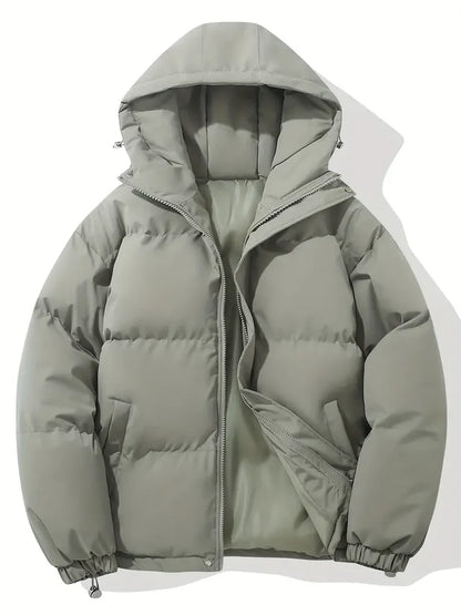 Stilvolle kurze Steppjacke für Damen mit Kapuze und Reißverschluss