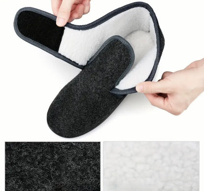 Damen und Herren Hausschuhe mit Riemenverschluss und flexibler Sohle