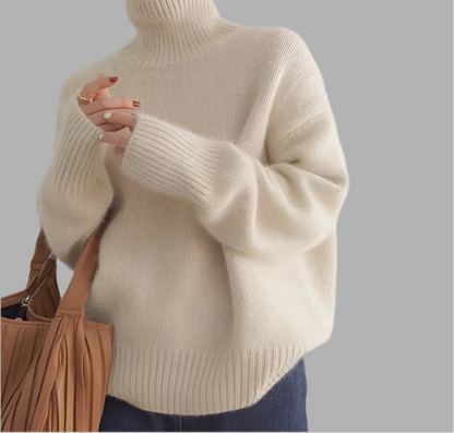 Damen Rollkragenpullover locker geschnitten