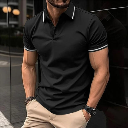 Klassisches Herren Poloshirt mit Kontrastdetails