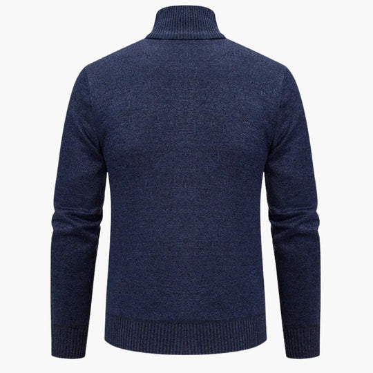 Herren-Strickjacke mit Reißverschluss und Zopfmuster