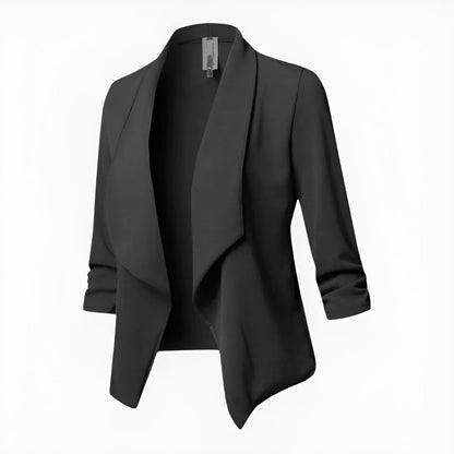 Lange Damen Übergangs-Jacke | kurze Ärmel