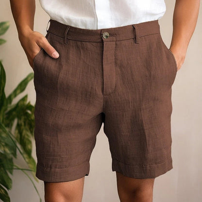 Herren-Shorts mit Gürtelschlaufen und seitlichen Taschen