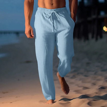 Herrenhose mit Kordelzug und geradem Schnitt