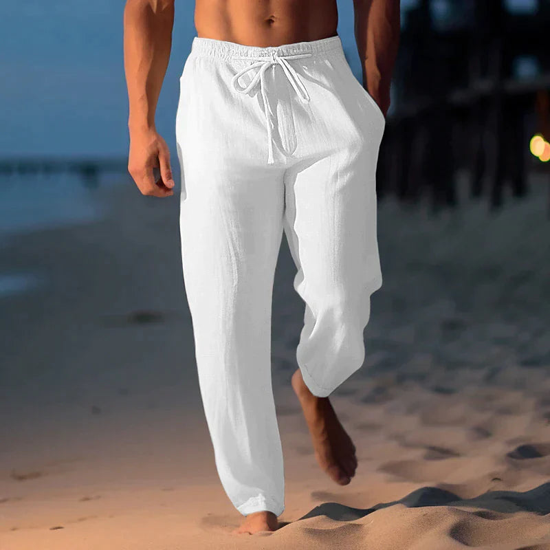 Herrenhose mit Kordelzug und geradem Schnitt