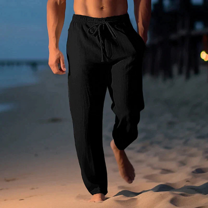 Herrenhose mit Kordelzug und geradem Schnitt