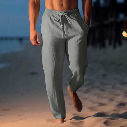 Herrenhose mit Kordelzug und geradem Schnitt