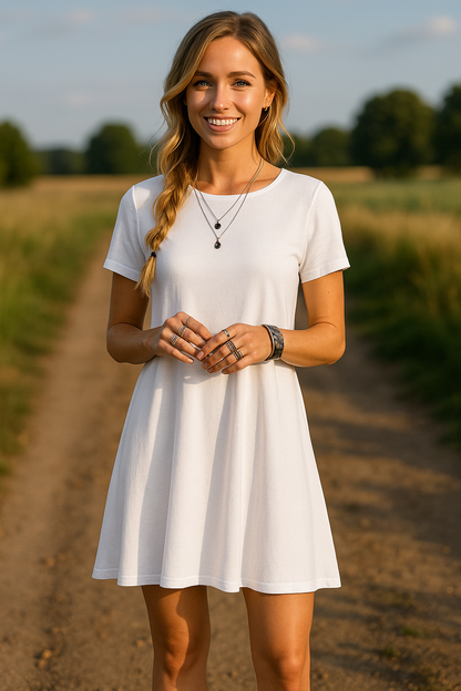 Stilvolles Kurzärmliges Kleid für Damen